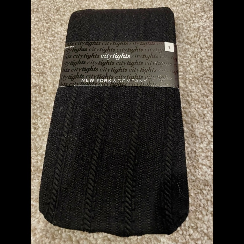 NYC Black Tights Small NWT